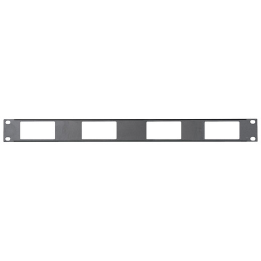 Middle Atlantic 1in. Space Decorative Panel Mounts Four Low-Voltage Decora Devices Steel - DECP-1X4
