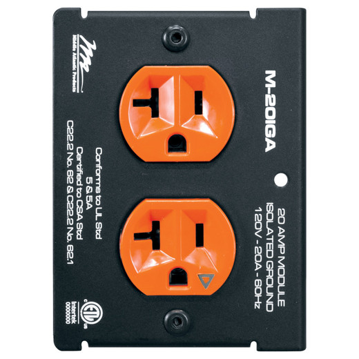 Middle Atlantic 20 A 125V Receptacle Gray - DR20A-G