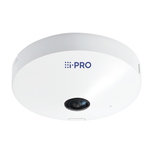 i-PRO WV-S4176A 12MP AI fisheye indoor IP camera with wide-angle lens mounted on white ceiling