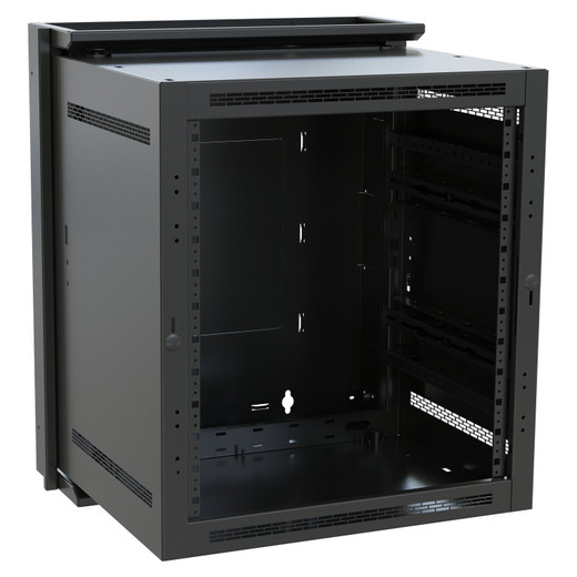 Middle Atlantic Wall Rack - Steel - Black - Tool-free Quick-mount System FOR Easy - DWR-12-17