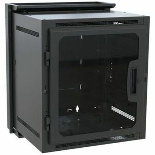 Middle Atlantic 12 Space (21in. ) Data Wallrack with Plexi Door Fits 20in. Deep Equip DWR Series Steel Textured Black Powder Coat Finish