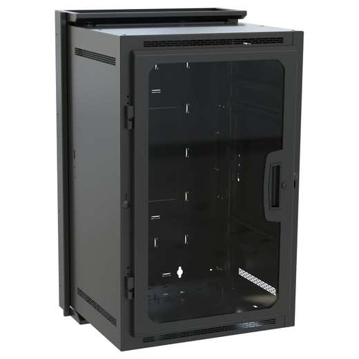 Middle Atlantic Wallrack 15in. Deep DWR Series Steel Textured Black Powder Coat Finish - DWR-16-17