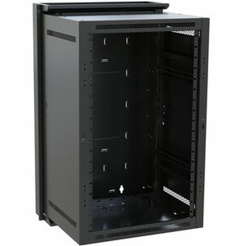 Middle Atlantic 18 Space (31-1/2in. ) Sectional Wallrack Fits 20in. DWR Series Steel Textured Black Powder Coat
