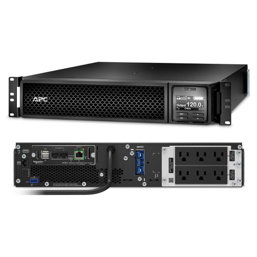 APC Smart-ups SRT 1500VA LCD RM 120V with Network Card Taa-compliant - SRT1500RMXLA-NCUS