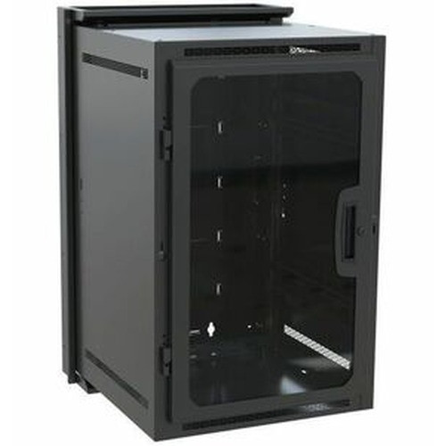 Middle Atlantic 18 Space (31-1/2in. ) Data Wallrack with Plexi Door Fits 20in. Deep Equipment Steel Textured Black Powder Coat Finish ***Drop Ship Only***