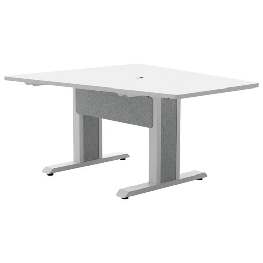 Middle Atlantic Forum Table ANG 593430 HPL D8 WH - FM-TAN-0595430-D8W