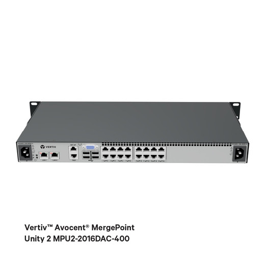 Vertiv 16-PORT 2 Digital KVM Path Dual AC Power Supply TAA Compliant - MPU2-2016