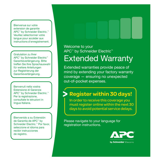 APC by Schneider Electric 2 Year On-site Warranty EXT FOR (1) Galaxy VS 10 TO 15KW UPS