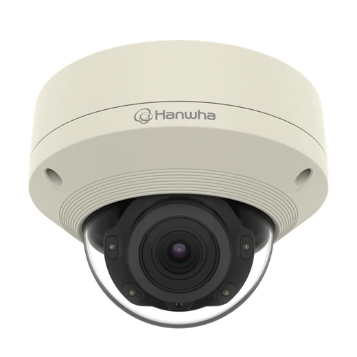 XNV-6081RE 2MP IR dome camera close-up of lens and vandal-resistant housing