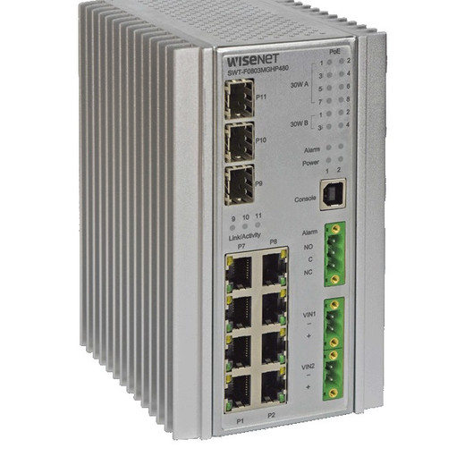 Hanwha SWT-F11MGHP 11 Port PoE++ Network Switch
