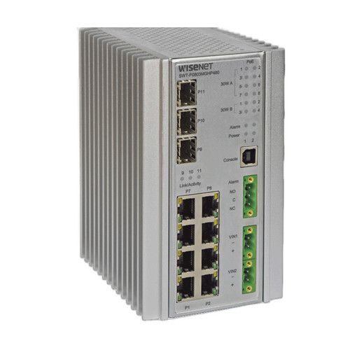 Hanwha SWT-F11MGHP 11 Port PoE++ Network Switch