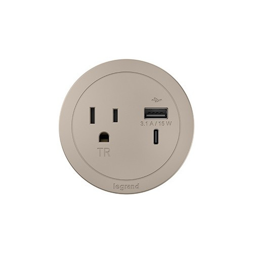 Middle Atlantic Round FPC 1 OL USB Nickel 10FT - RFPCRUAUC-NI10