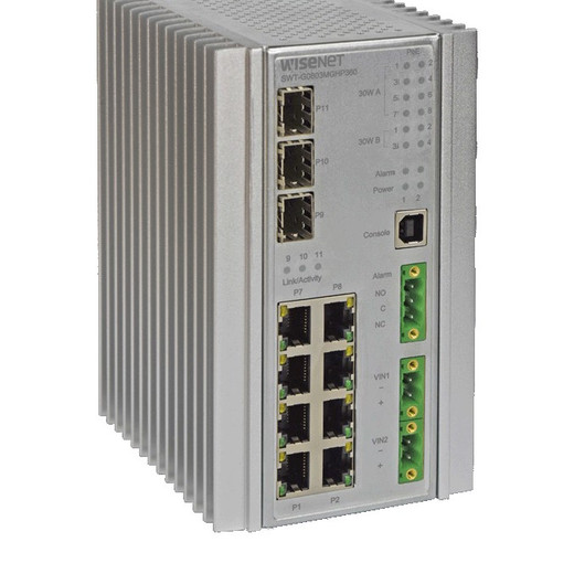 Hanwha SWT-G11MGHP 11 Port PoE++ Managed Switch
