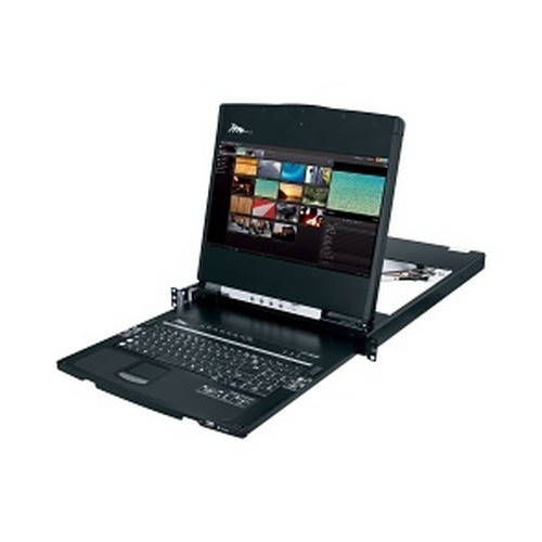Middle Atlantic 1 Space Rackmount LCD High Definition Digital Widescreen Display with Keyboard and Touch Pad