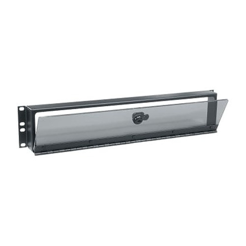Middle Atlantic 2 SPACE (3 1/2in. ) HINGED SMOKED PLEXI SECURITY COVER