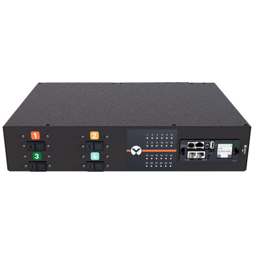 Vertiv Rpdu, Monitored Outlet Level, 60A/63A, 200-240V, 14.4KW, Horizontal, (24) Combin