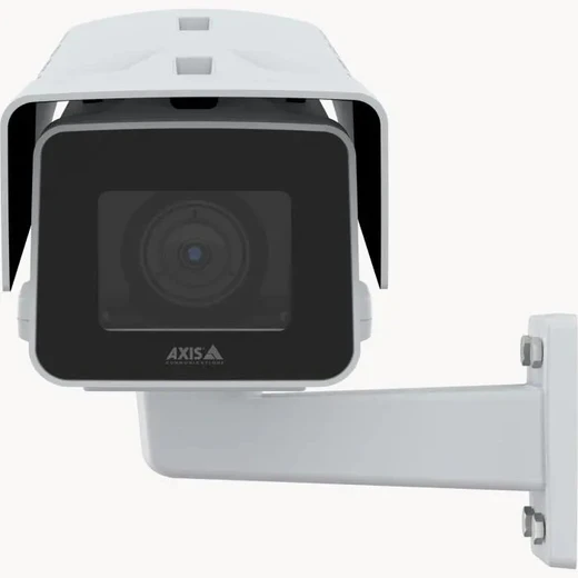 Axis P1385-E security camera side angle showing mounting bracket detail