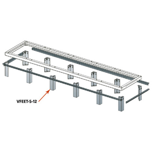 Middle Atlantic 11 1/2in. Feet For Use w/RIB-3 In Rasied Floor Applications - VFEET-3-12