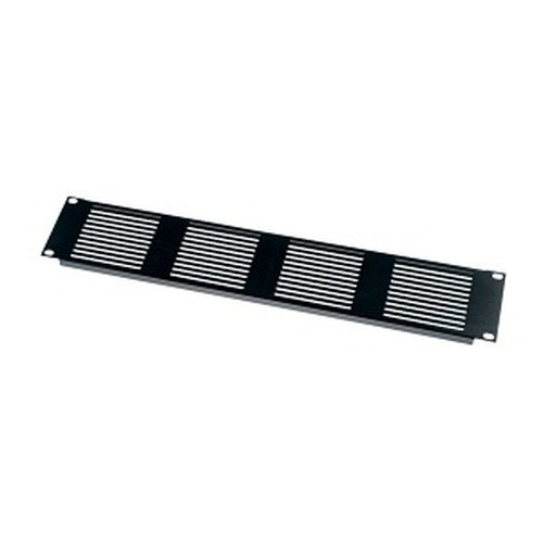 Middle Atlantic 2 Space (3 1/2in. ) VTP-2 Slotted Vent Panel Black Brushed and Anodized Finish