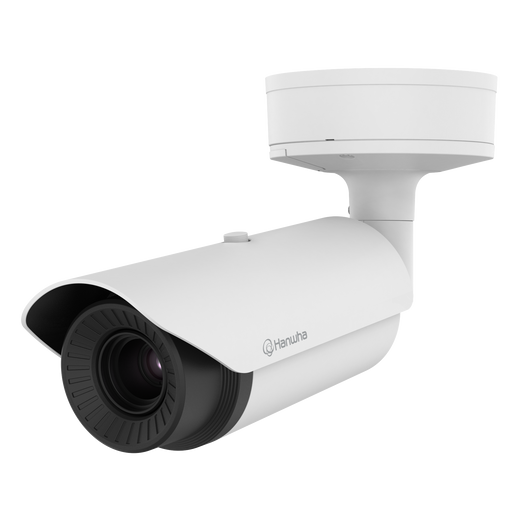 Hanwha TNO-L4040TR thermal imaging camera lens and mounting bracket detail