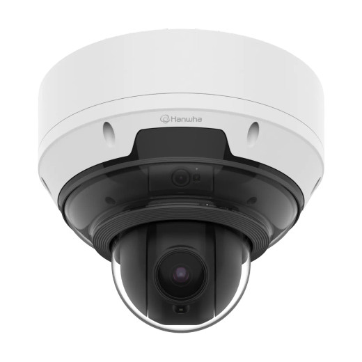 Hanwha PNM-C19183RVTP 5MP outdoor AI PTZ camera with multi-channel capability and advanced pan-tilt-zoom