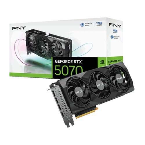 PNY VCG507012TFXPB1-O Geforce RTX 5070 12GB Overclocked Triple FAN Graphics Card