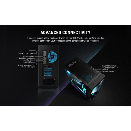 ASUS G700TF-DS774 Desktop Black CORE ULTRA 7 265F 16GB NV RTX5070 1TB M.2 2280 PCIE G4 SSD WIN 11 HOME