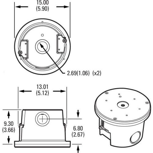 Pelco IMMBB0-EI IMM Environmental In-Ceiling Backbox