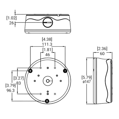 Pelco SRXV2-JBX-1002 Junction Box Sarix Value 2