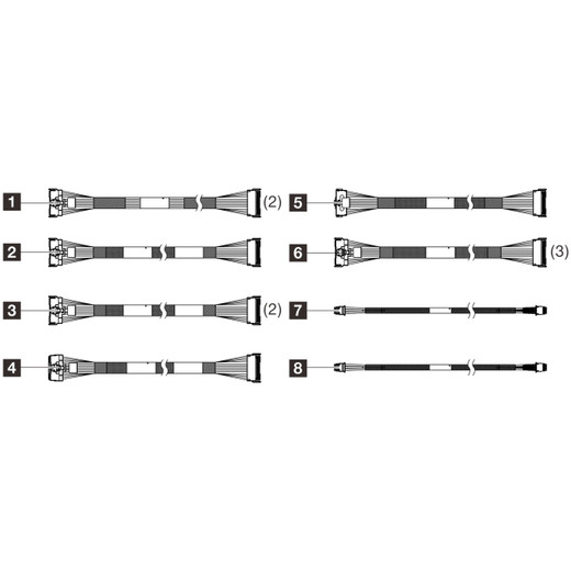 Lenovo 4X97A96842 SR630 V4 8X2.5IN G5 NVME Cable KIT