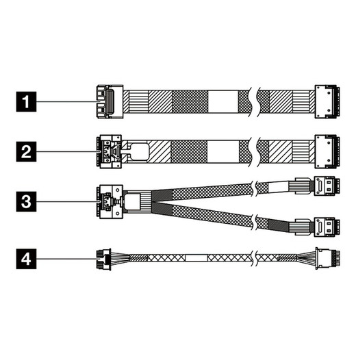 Lenovo 4X97B03870 SR650 V4 2.5IN FRONT BP2 SAS CABLE KIT