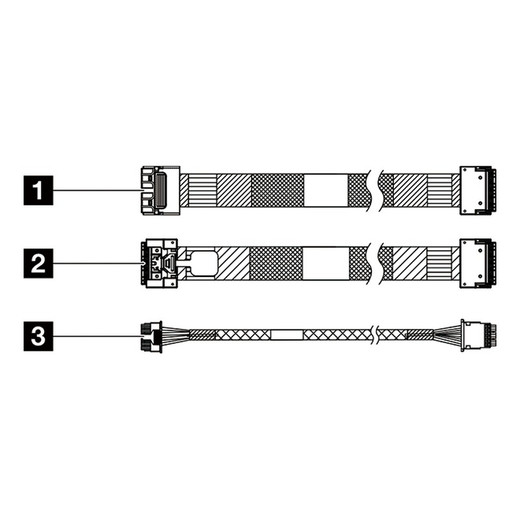 Lenovo 4X97B03872 SR650 V4 2.5 Front BP3 SAS Cable KIT