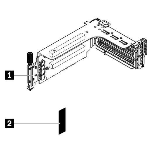 Lenovo 4XH7A61081 Thinksystem SR650 V2/SR665 X16/X16/E PCIE G4 Riser 1/2 Optio