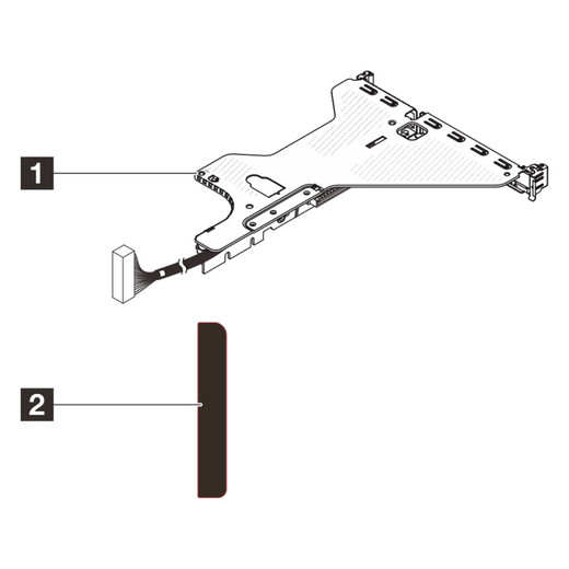 Lenovo 4XH7A96826 SR630 V4 X16/X16 G5 CBL Riser 1 Fh+lp