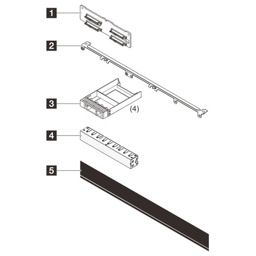 Lenovo 4XH7A96831 SR630 V4 4X2.5 SAS/SATA BACKPLANE KIT