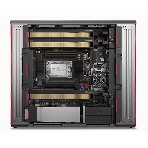 Lenovo 30HH007TUS ThinkStation P8, AMD Threadripper PRO 7945WX 4.70GHz, 64MB, W11P64 ENG, 32.0GB, 1x1TB SSD M.2 2280 PCIe Gen4 Performance TLC Opal, 1xNVIDIA RTX A400 4GB, BT 5.3, RZ616 2x2 AX, 1400W, 3YR Premier NBD, USB, Traditional, Blac