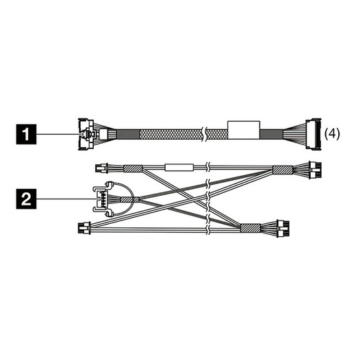 Lenovo 4X97A90338 SR650 V3 2.5IN Rear BP NVME CBL KIT