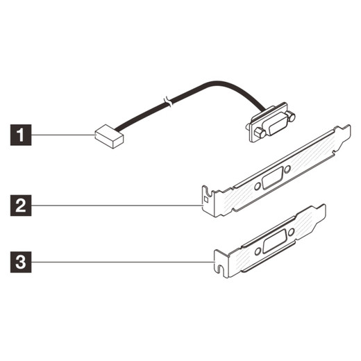 Lenovo 4X97A97253 Thinksystem V4 1U/2U COM Port Upgrade KIT
