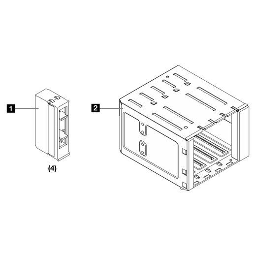 Lenovo 4XF7A79787 ST650 V2 4X3.5 HDD Cage - 3.5 Chassis