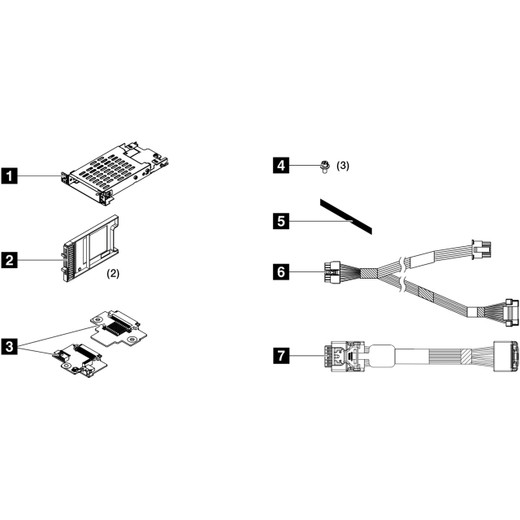 Lenovo 4XH7A93743 SR630 V3 7MMRAID B540P-2HS Sata/nvme KIT
