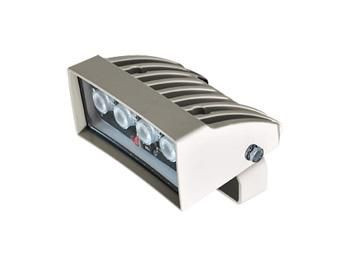 Pelco IRH60HWA white-light illuminator detail showing 60-degree lens and housing specifications