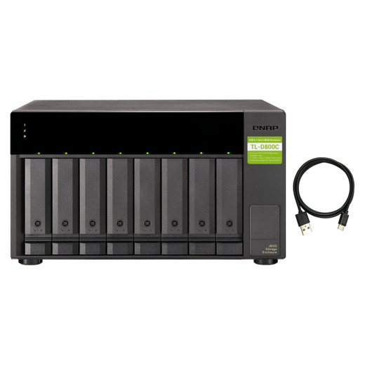 QNAP 8-BAY Desktop Usb-c 3.1 GEN2 10GBPS Jbod - TL-D800C-US