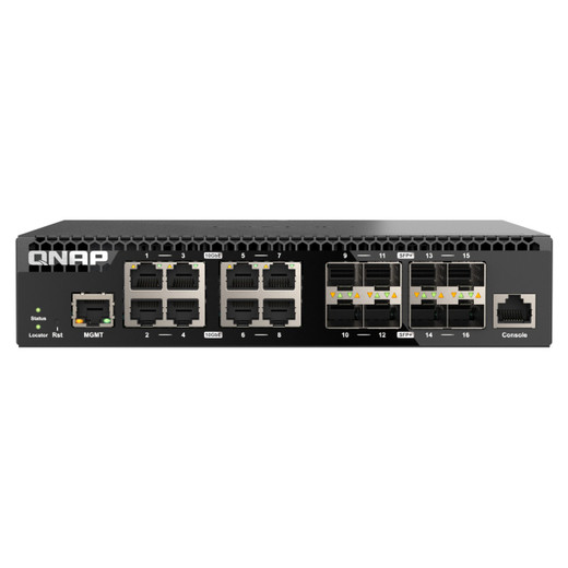 Qnap Half-rackmount Switch QSW-M3216R-8S8T-US Layer 2 16 Port