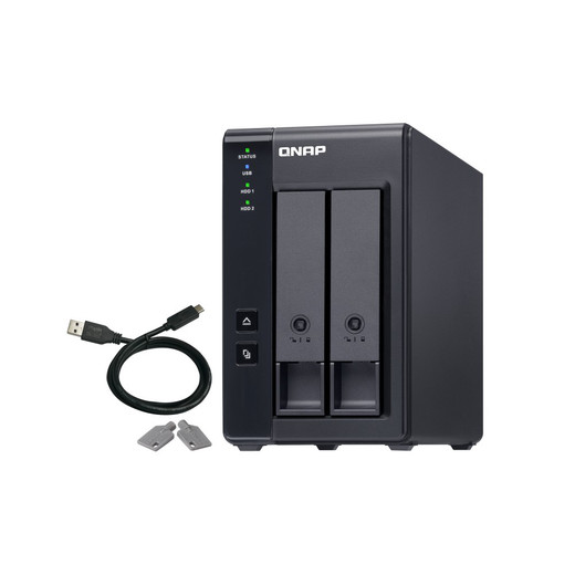 QNAP 2-Bay 3.5 SATA HDD USB 3.1 GEN2 10GBPS - TR-002-US