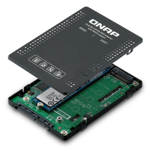 QNAP 2.5 SATA TO Dual M.2 2280 SATA Drive AD - QDA-A2MAR