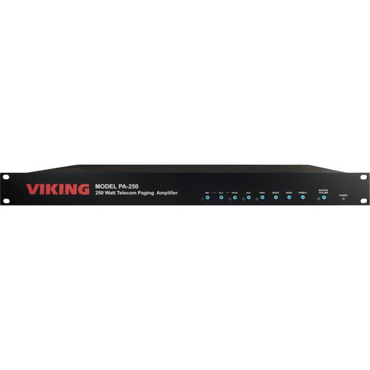 Viking PA-250-IP 250W 70V SIP Multicast Paging Amplifier 1U