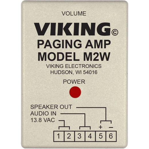 Viking M2W Paging Amplifier 2W 110dB Key Phone Loud Ring