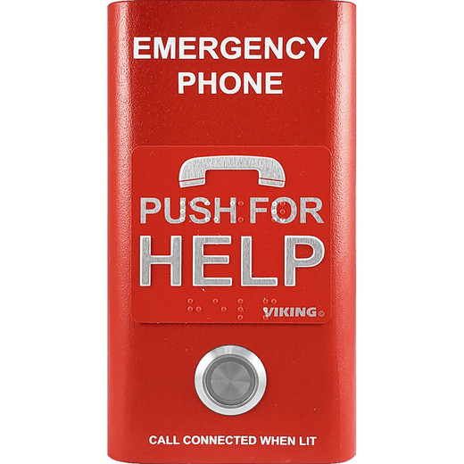 Viking E-1600-RD-IP ADA VoIP Emergency Phone IP66 PoE Red