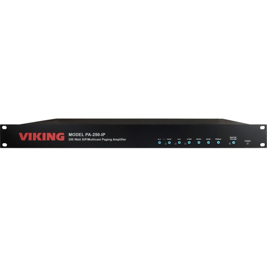 Viking PA-250 250W 70V SIP Paging Amplifier 1U Rack