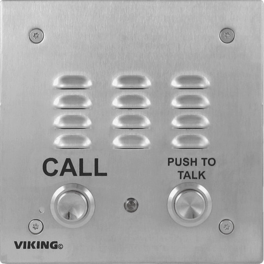 Stainless Steel Handsfree Phone with Dialer and Push-To-Talk Button  Flush Mount with Included Rough-In Box or Surface Mount with an Optional VE-5x5 with Enhanced Weather Protection (EWP)